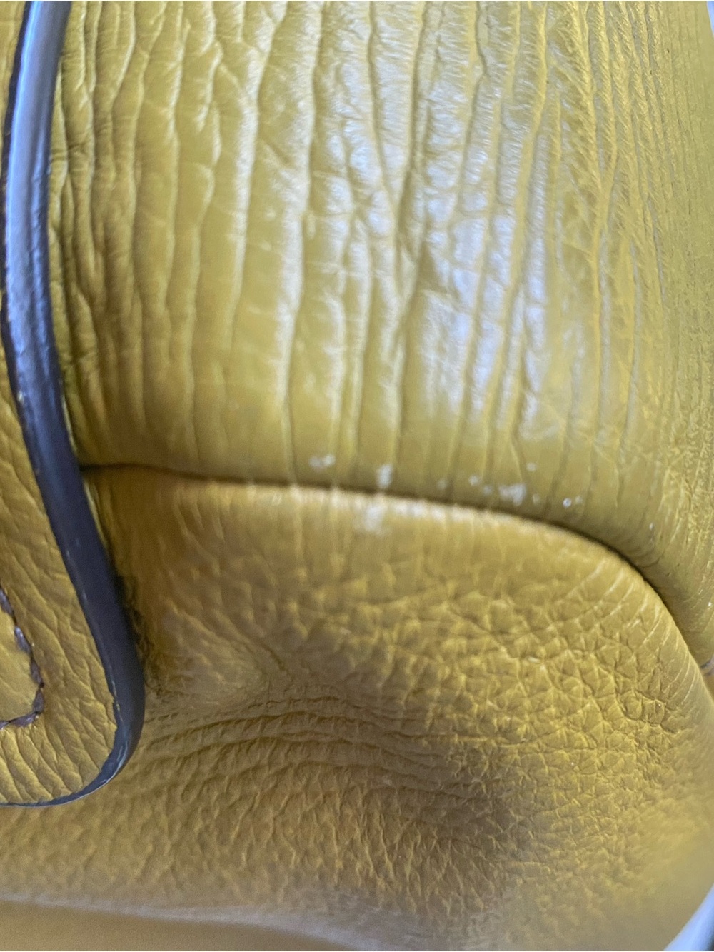 Furla Mustard Yellow Leather Hobo Shoulder Bag - Picture 11 of 13